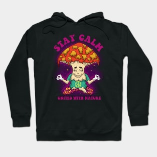 Mushroom character yoga Hoodie